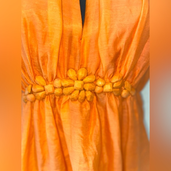 Silk Orange Dress Esley - Picture 7 of 15